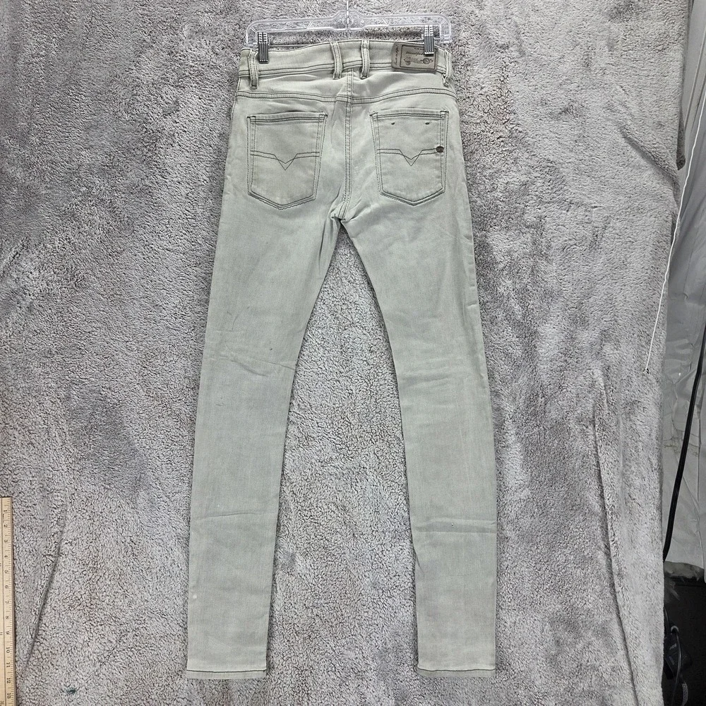Diesel Jeans Mens 27x32 Gray Sleenker Slim Skinny Button Fly Stretch 0666S
